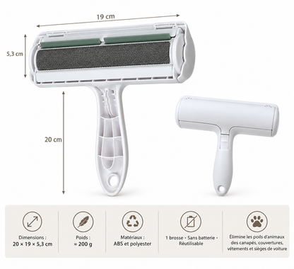 Brosse anti-poils réutilisable